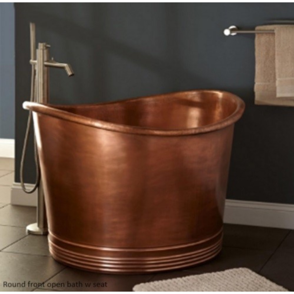 Round front open bath w seat